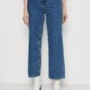 Marc O'Polo DENIM Trousers Super High Waist Loose Leg Extended Full Lengt - Vaqueros Boyfriend - Multi/Vintage Dark Blue