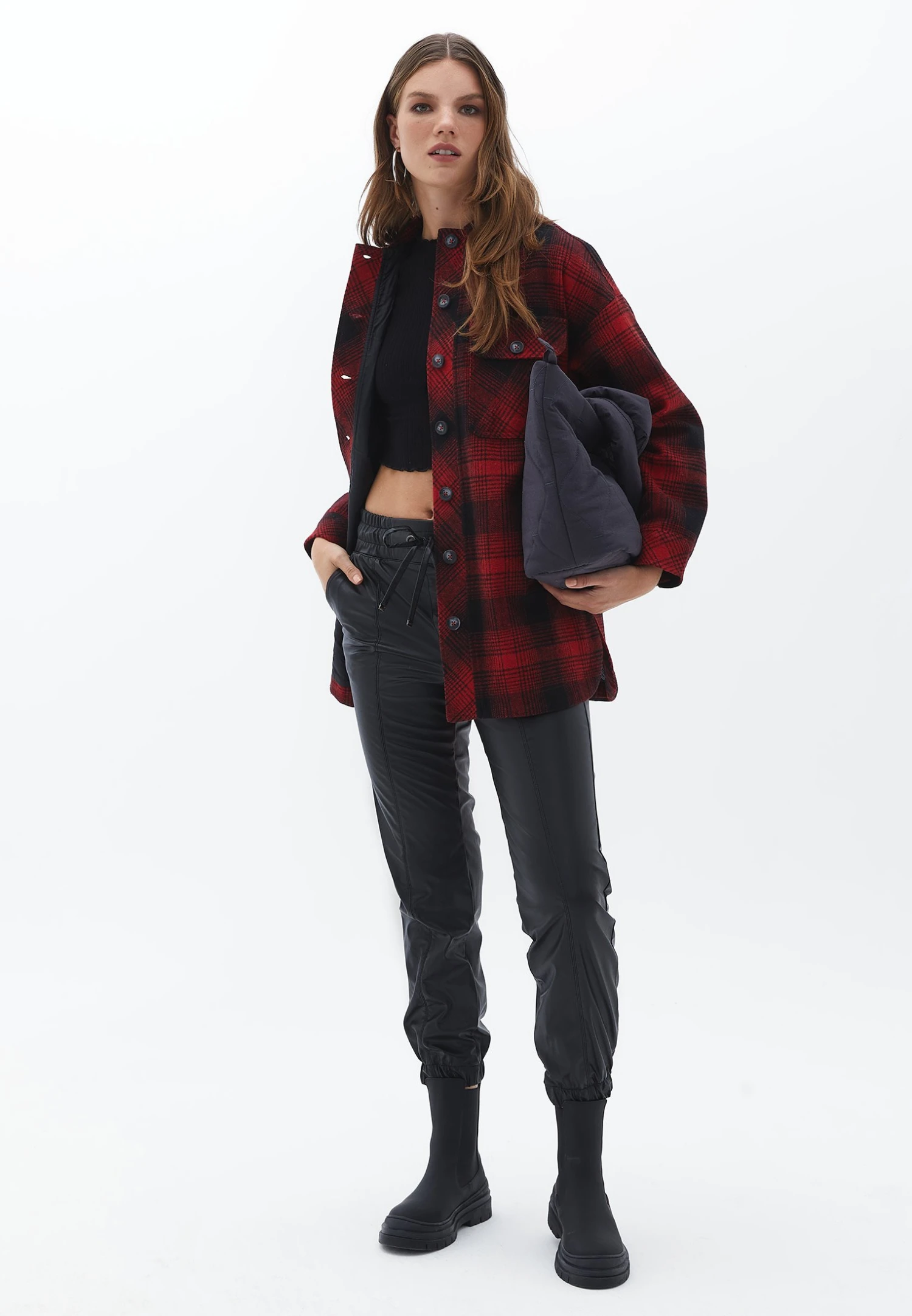Plaid- Chaqueta Fina - Red Check 4 Plaid- Chaqueta Fina - Red Check - Imagen 2