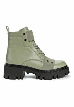 Botines Con Cordones - Green