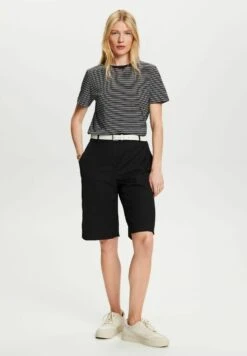 ESPRIT Mit Streifen - Camiseta Estampada - Black