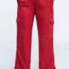 Con Tasche - Pantalones Cargo - Rosso -Tienda De Moda Femenina a91aec3cc39341fab333976dccc0e03d