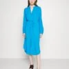 Boss Belted Shirt Dress With Collarless Styling And Button Cuffs - Vestido Informal - Bright Blue 1 Boss Belted Shirt Dress With Collarless Styling And Button Cuffs - Vestido Informal - Bright Blue -Tienda De Moda Femenina a9a45a12c6504c0e9ba0fe12e6c24e9b