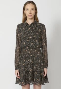 Koroshi Long Sleeve - Vestido Camisero - Black -Tienda De Moda Femenina ac8669efe8b14f68be06fec833ad965d