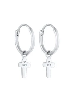 Elli Hoops Minimal Cross - Pendientes - Silber -Tienda De Moda Femenina afad777fbea04784a884a58b0778b938