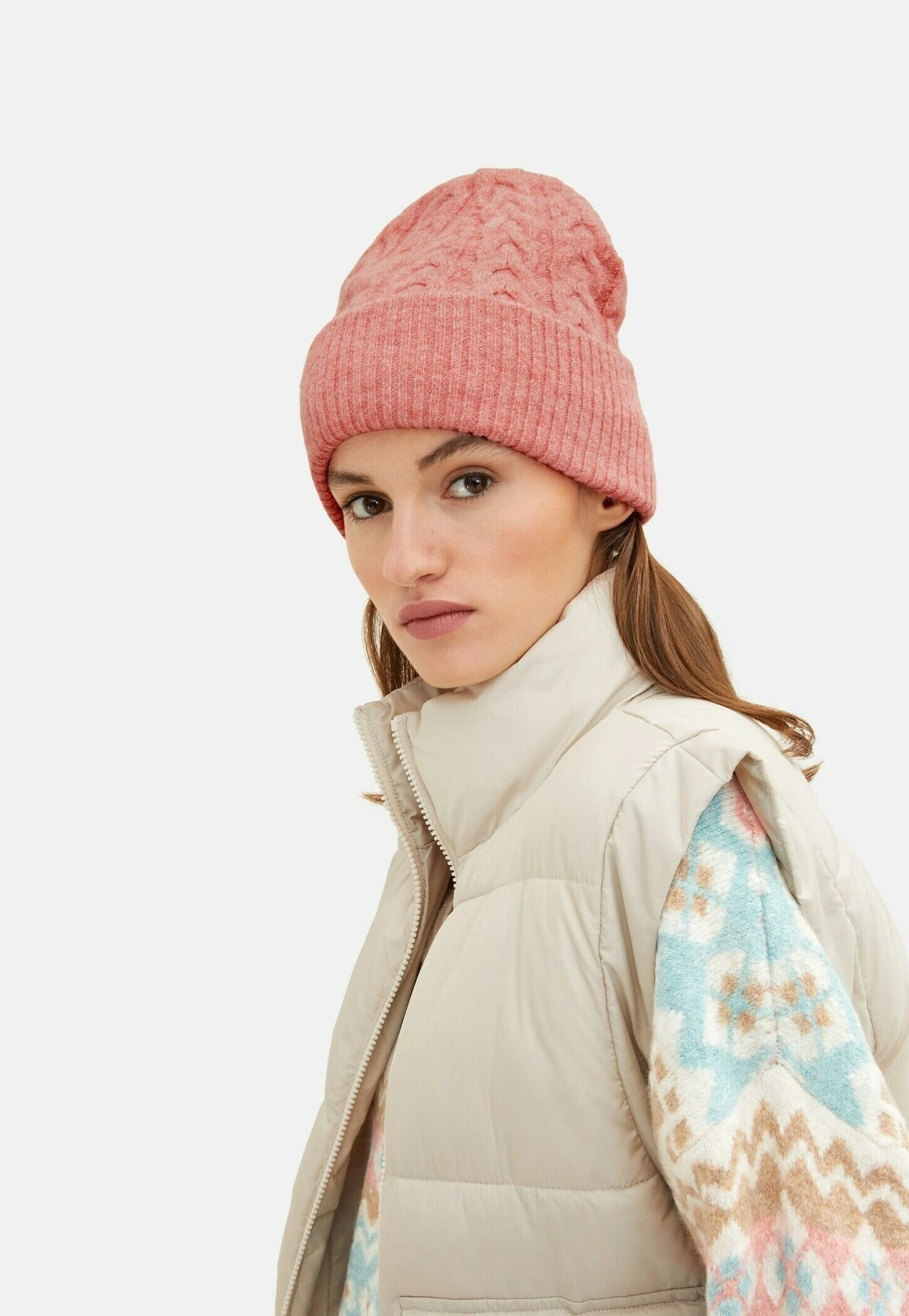 TOM TAILOR Denim Accessoire Basic - Gorro - Peach Pink Melange 3 TOM TAILOR Denim Accessoire Basic - Gorro - Peach Pink Melange