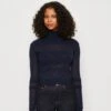 WEEKDAY Amaia Sweater - Jersey De Punto - Dark Navy Solid