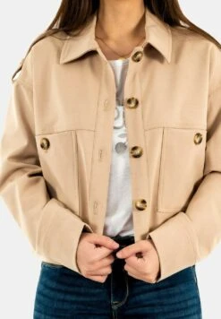 ICHI Chaqueta Fina - Beige -Tienda De Moda Femenina b69491e1bd5e4a41b114006da10db531