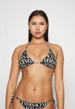 Versace Triangle- Top De Bikini - Black