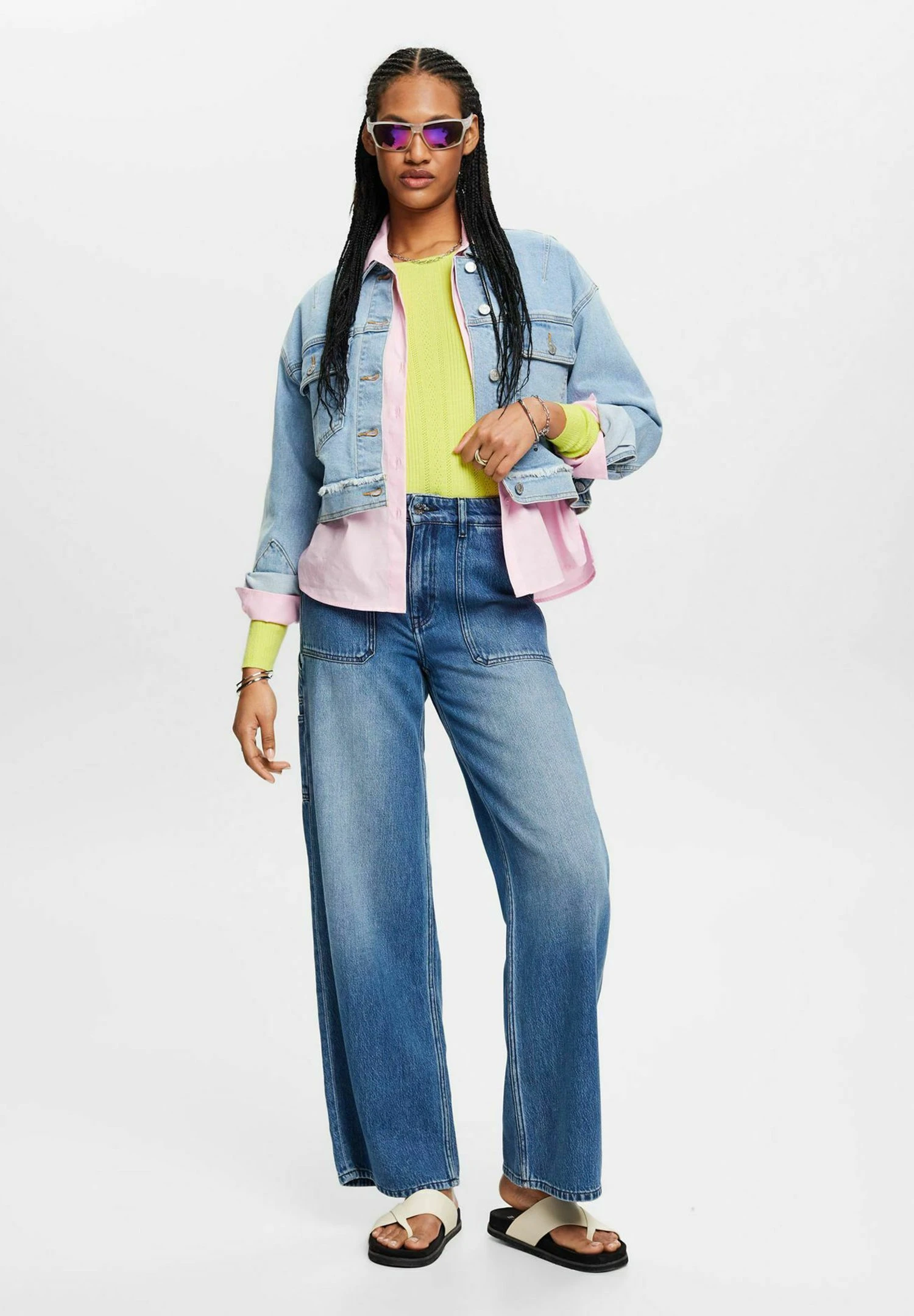 ESPRIT Mit Fransigem Besatz - Chaqueta Vaquera - Blue Light Washed 4 ESPRIT Mit Fransigem Besatz - Chaqueta Vaquera - Blue Light Washed - Imagen 2