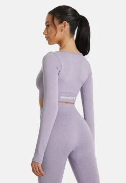 Long Sleeve Seamless Cropped Long Sleeve- Camiseta De Manga Larga - Purple -Tienda De Moda Femenina b974b605b98c42cfb2d1823f2211baa8