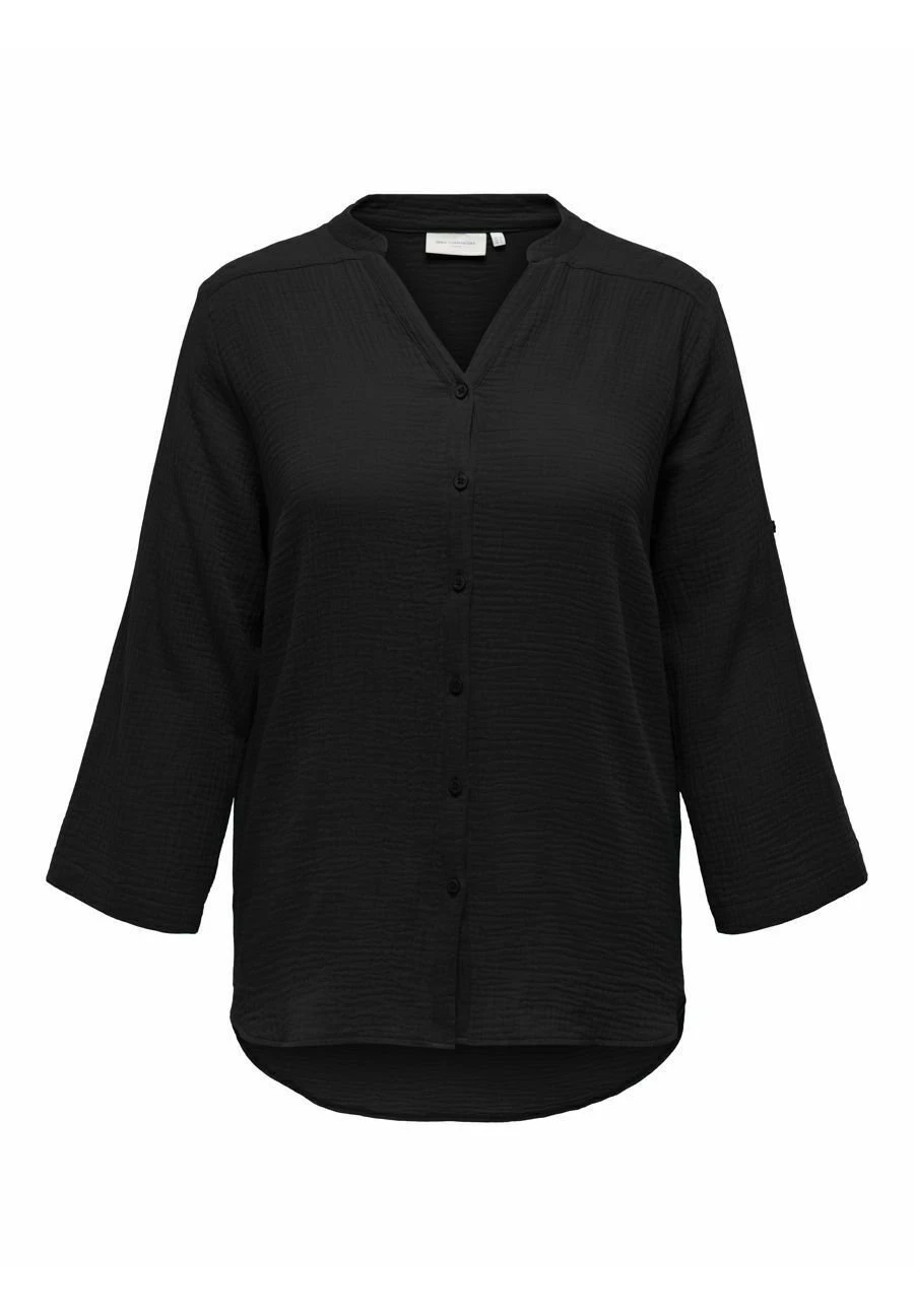 ONLY CARMAKOMA Mit 3/4 Ärmeln Curvy Longline - Blusa - Black 3 ONLY CARMAKOMA Mit 3/4 Ärmeln Curvy Longline - Blusa - Black