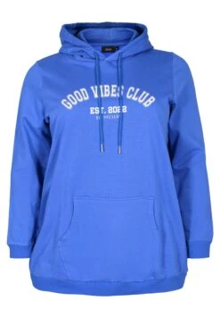 Zizzi With Text Print - Jersey Con Capucha - Dazzling Blue