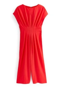 Next Short Sleeves Pleated Wide Leg Standard - Mono - Red -Tienda De Moda Femenina c98bd5ecd115443bb5f18f8964e877c5