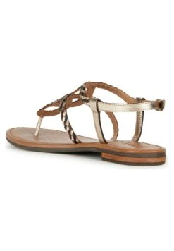 Geox D Sozy S - Sandalias De Dedo - Light Gold Black -Tienda De Moda Femenina d1618c6f6c074e058b90348e0de34a96