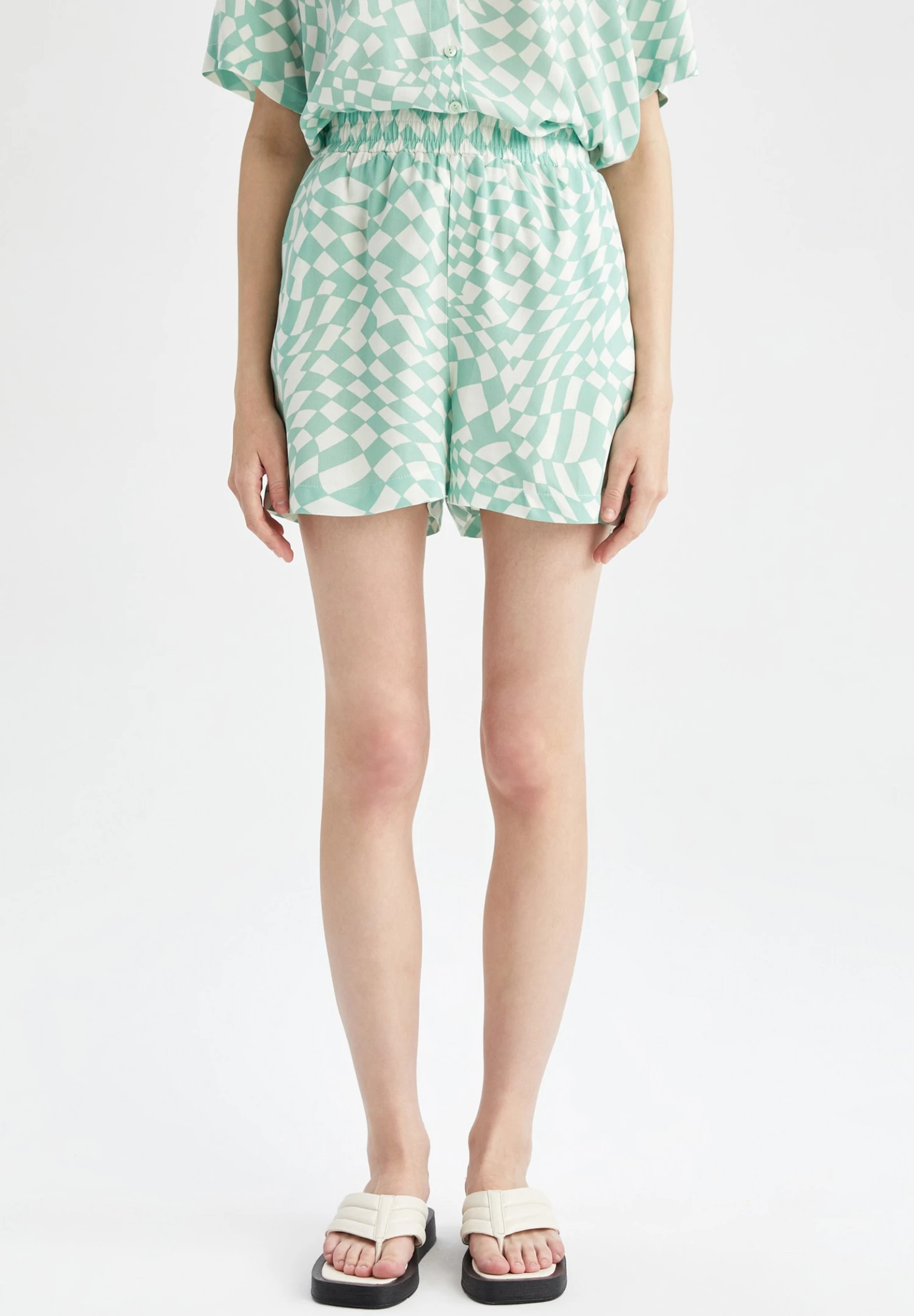 DeFacto Relax Fit - Shorts - Turquoise 3 DeFacto Relax Fit - Shorts - Turquoise