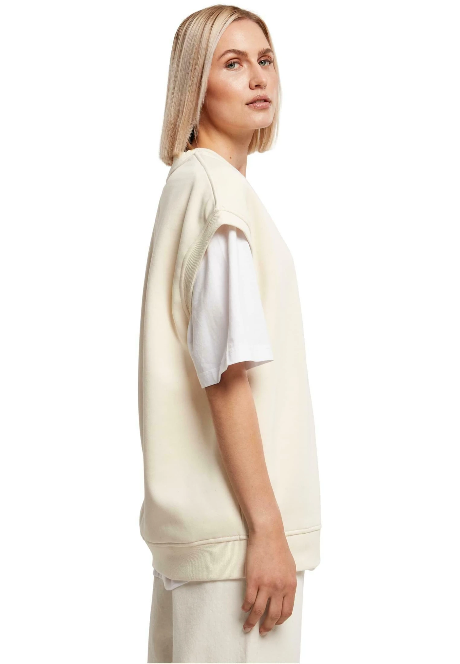 URBAN CLASSICS Ladies Oversized Sweat Slipover - Jersey De Punto - Whitesand 7 URBAN CLASSICS Ladies Oversized Sweat Slipover - Jersey De Punto - Whitesand - Imagen 5