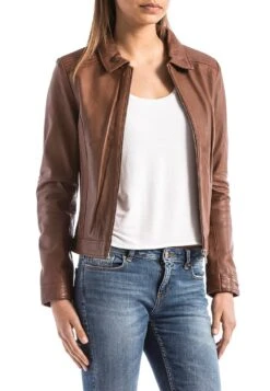Blue Wellford - Chaqueta De Cuero - Cognac -Tienda De Moda Femenina d82ad4337f144423bab27a9da2fcda02
