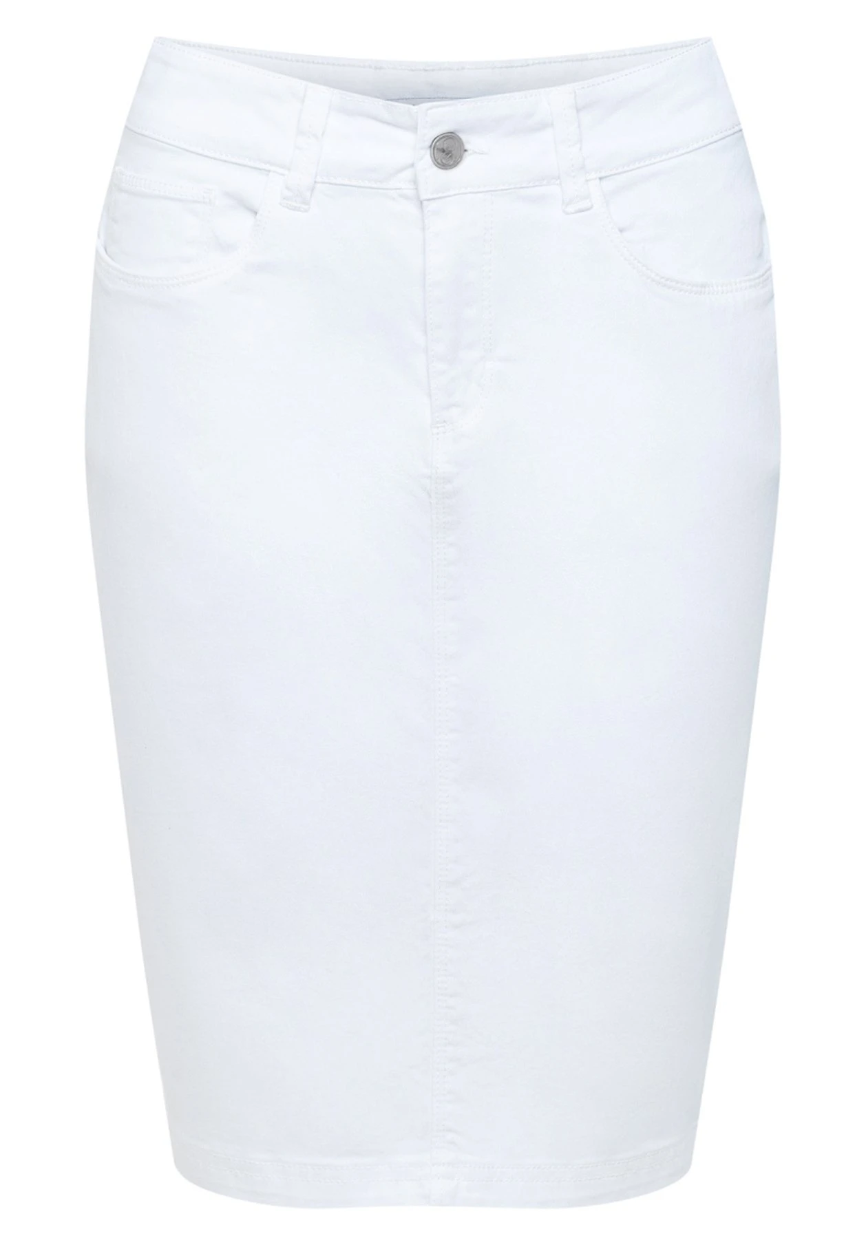 Falda De Tubo - White Denim 7 Falda De Tubo - White Denim - Imagen 5