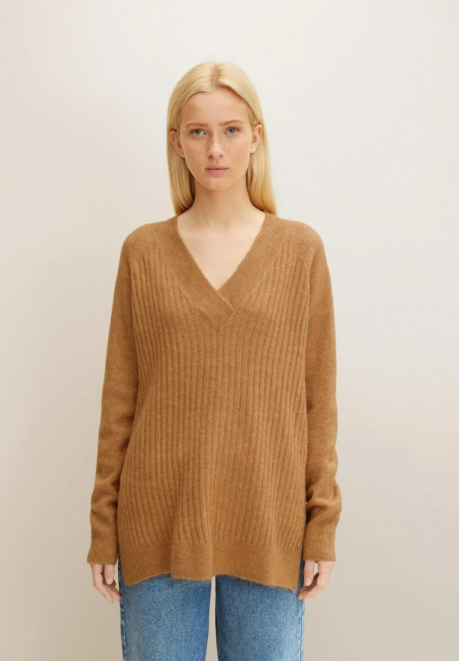 TOM TAILOR Denim Langer- Jersey De Punto - Hay Beige Melange 3 TOM TAILOR Denim Langer- Jersey De Punto - Hay Beige Melange