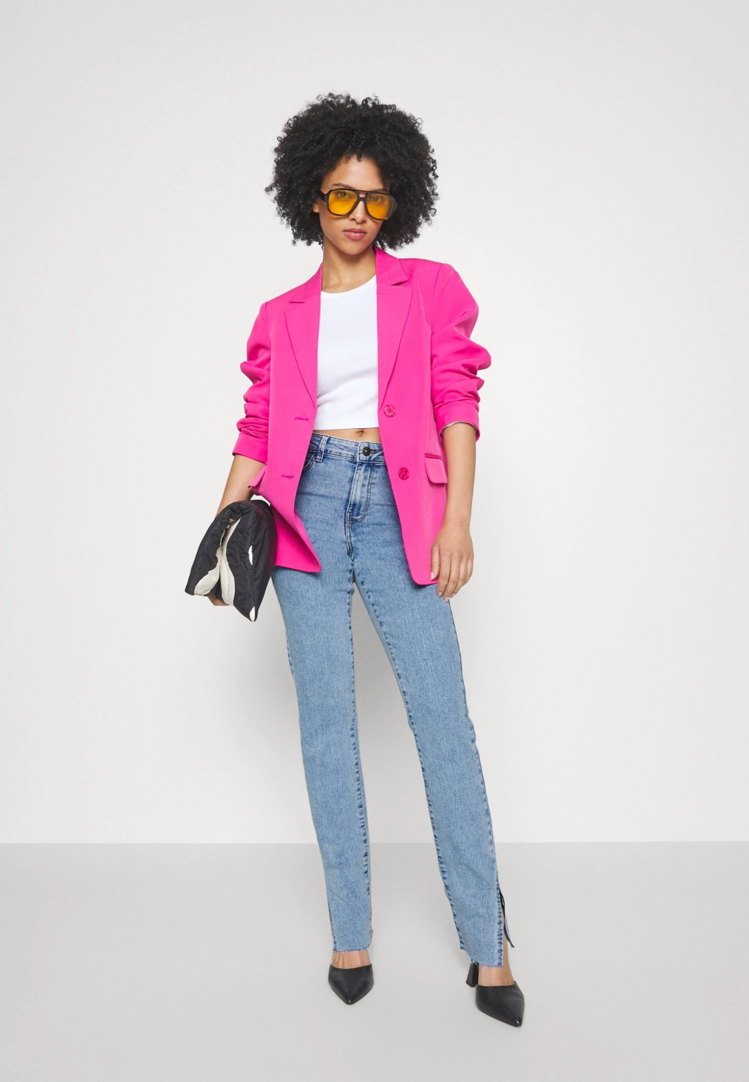 Pieces Petite Pcpeggy Slit - Vaqueros Pitillo - Light Blue Denim 4 Pieces Petite Pcpeggy Slit - Vaqueros Pitillo - Light Blue Denim - Imagen 2