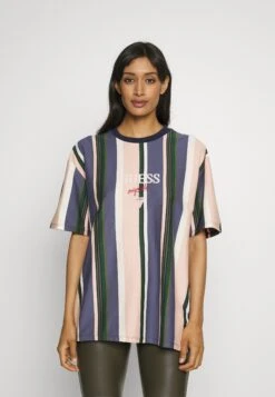 Go Stripe Logo Tee - Camiseta Estampada - Sandy Shore Multi