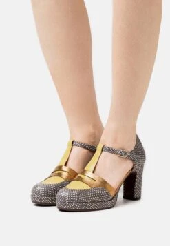 Chie Mihara Junika - Tacones - Lexus Black/Jeep Lemon/Dali Bronce