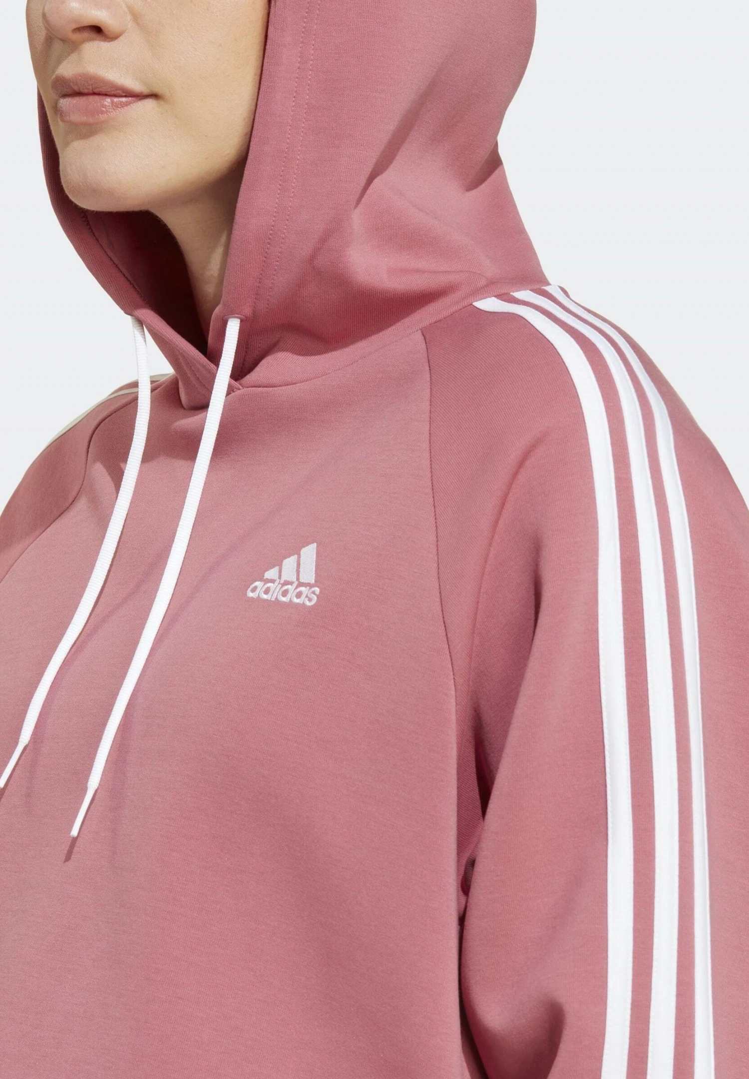 Adidas Sportswear Jersey Con Capucha - Pink Strata White 5 Adidas Sportswear Jersey Con Capucha - Pink Strata White - Imagen 3
