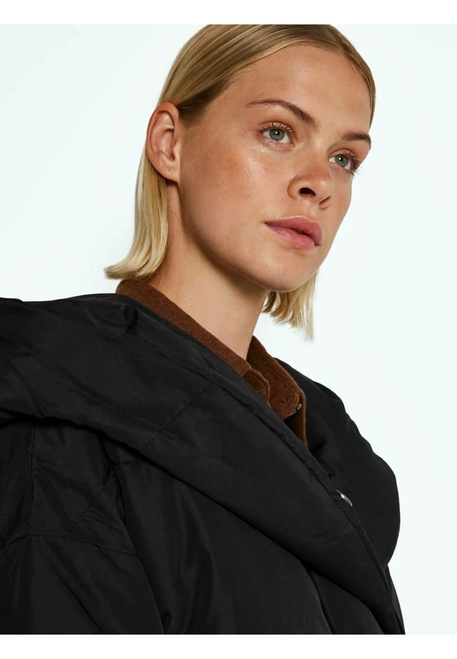 Noisy May Long Zip - Abrigo De Invierno - Black 6 Noisy May Long Zip - Abrigo De Invierno - Black - Imagen 4