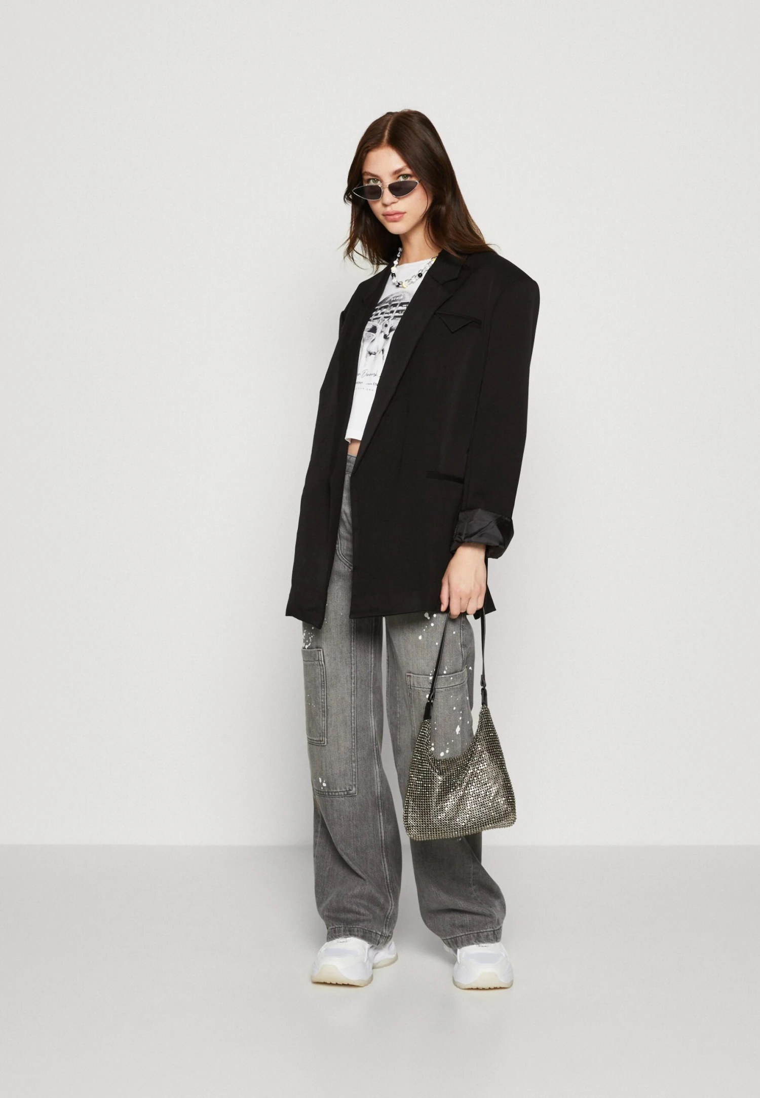 ONLY Onljosha Extra Oversize Blazer- Abrigo Corto - Black 4 ONLY Onljosha Extra Oversize Blazer- Abrigo Corto - Black - Imagen 2