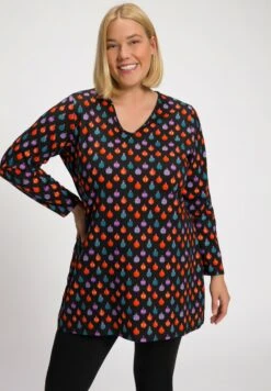 Ulla Popken Camiseta De Manga Larga - Schwarz