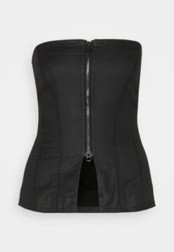 WEEKDAY Maggie Zip Corset - Top - Black -Tienda De Moda Femenina e30e76db54a94552a43ee8fa9e7cd85f