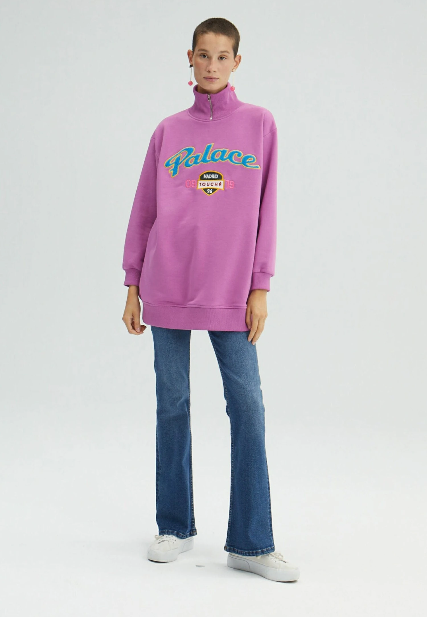 Oversize With Neckband - Sudadera - Lilac 4 Oversize With Neckband - Sudadera - Lilac - Imagen 2