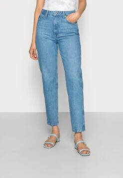 Gestuz DenaMom Jeans- Vaqueros Rectos - Washed Mid Blue