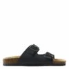 Marks & Spencer Black Leather Footbed - Chanclas De Baño - Navy -Tienda De Moda Femenina e941f42181d64f45ac800db780406b88
