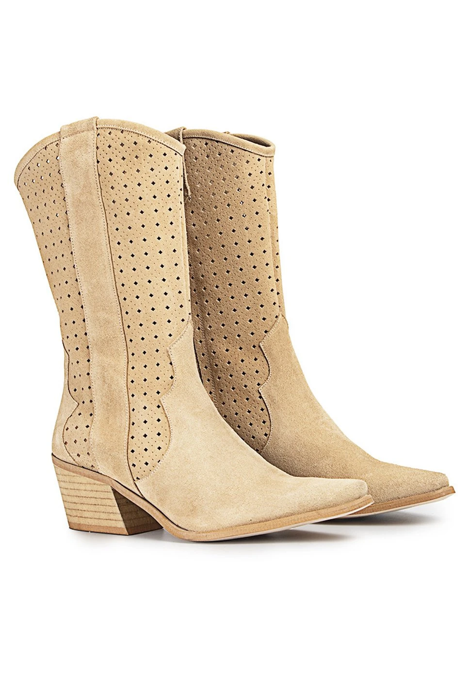 Nuria Picado Serraje- Botas Camperas - Beige 4 Nuria Picado Serraje- Botas Camperas - Beige - Imagen 2