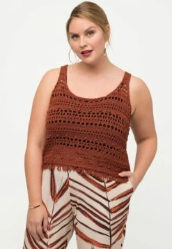 Ulla Popken Top - Terracotta -Tienda De Moda Femenina f3bc81e6d8ff4f3cbb5c7ac5f0174e40